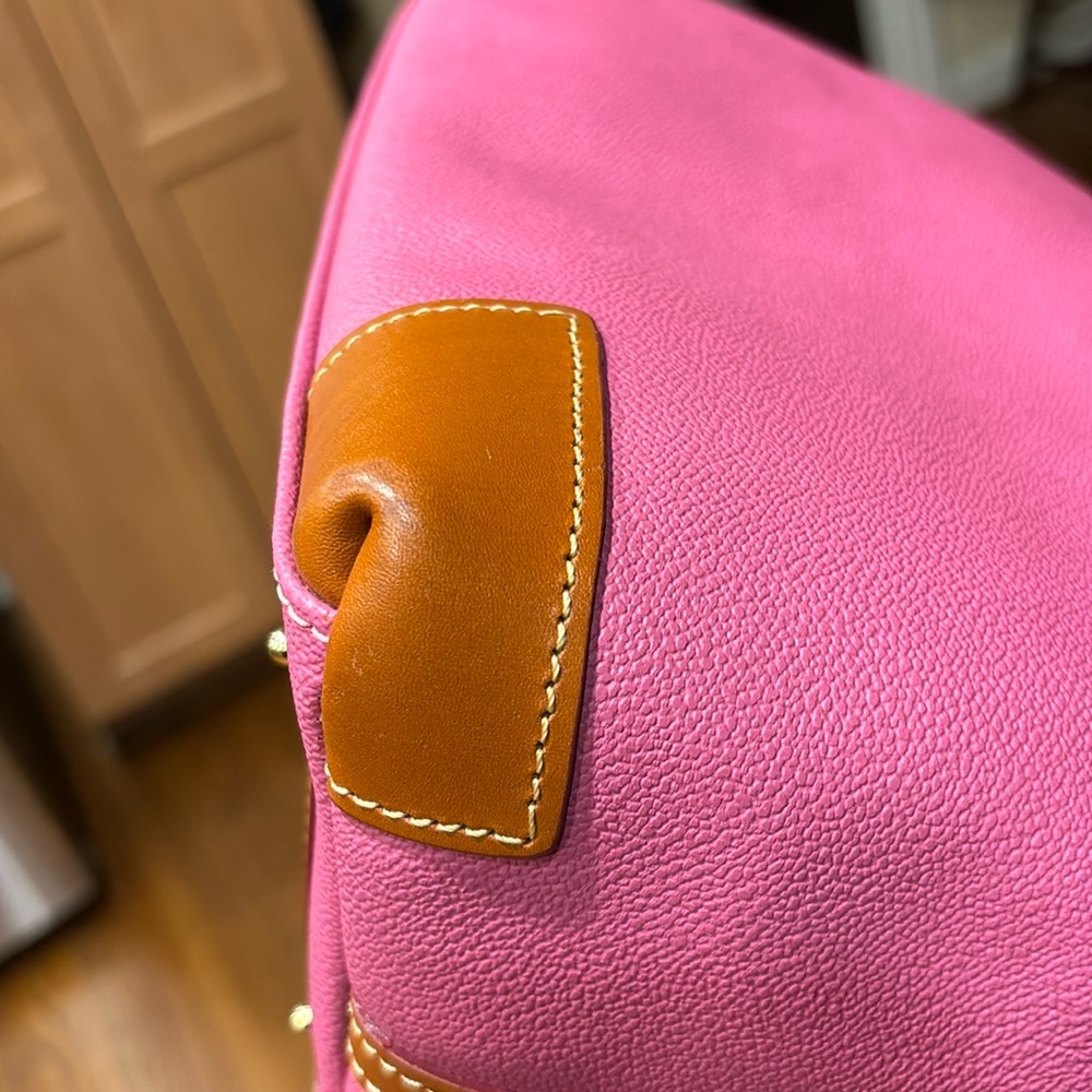 Dooney & Bourke Pink and Tan Satchel - Picture 8 of 16